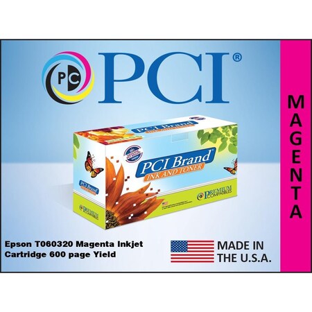 Pci Pci Remanufactured Epson T060320 T0603 Magenta Inkjet Cartridge 600 T060320RPC